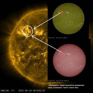 Гигантское пятно на солнце видно невооруженным глазом