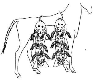 Реконструкция покрытия седла с фигурками рыб