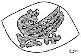 Войлочный “медальон“ с грифоном — украшение луки седла.