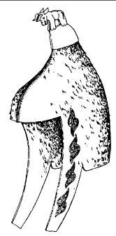 Реконструкция головного убора ребенка из кург. 2 могильника Ак-Алаха I.