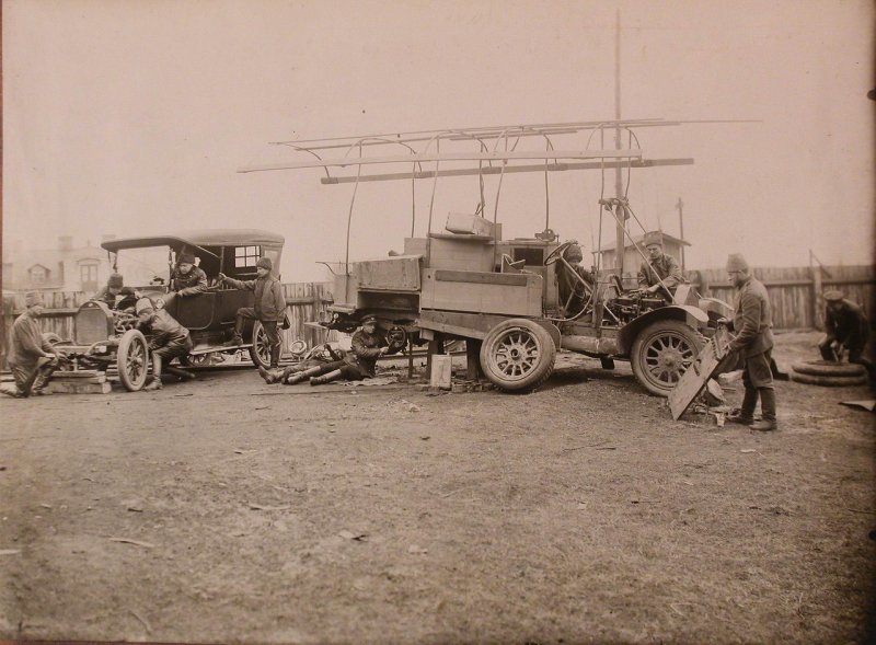Подвижная авиационная мастерская II-й авиационной роты. 1914-1916
