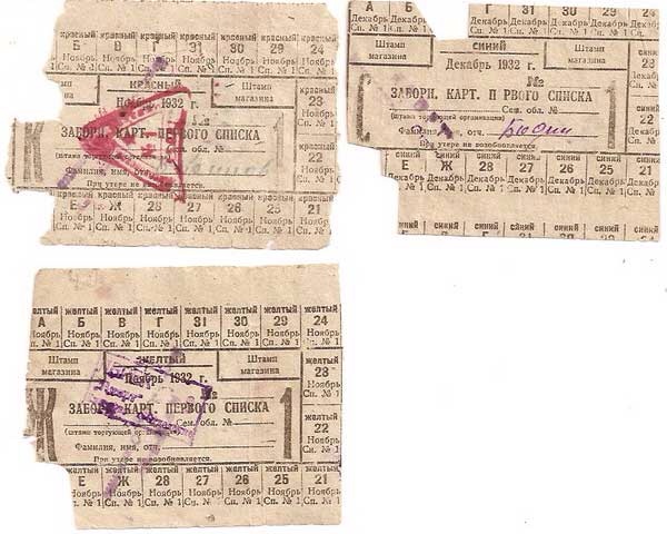 Продуктовые талоны и карточки в СССР