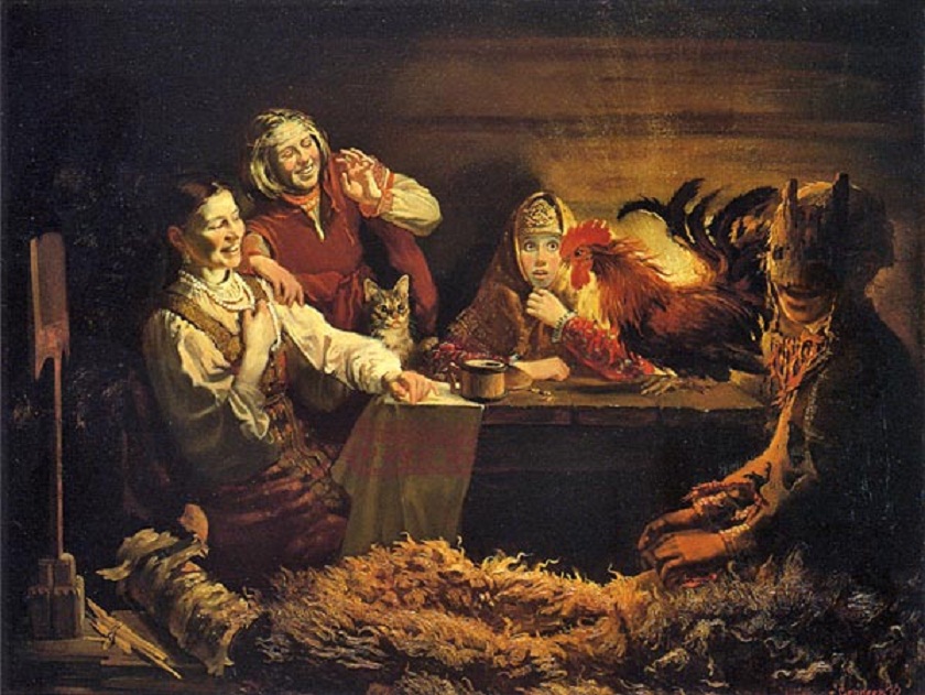 Раз в крещенский вечерок девушки гадали () Раз в крещенский вечерок девушки гадали