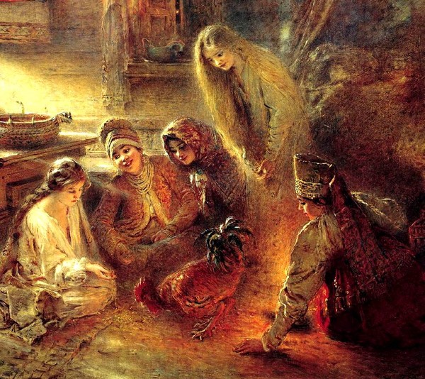 Раз в крещенский вечерок девушки гадали () Раз в крещенский вечерок девушки гадали