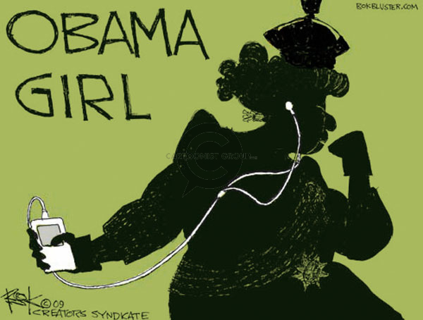 Карикатуры на королеву Великобритании Елизавету II