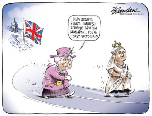 Карикатуры на королеву Великобритании Елизавету II