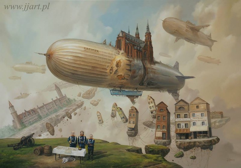 "Полёт фантазии" польского художника Ярослава Ясинковского () "Полёт фантазии" польского художника Ярослава Ясинковского