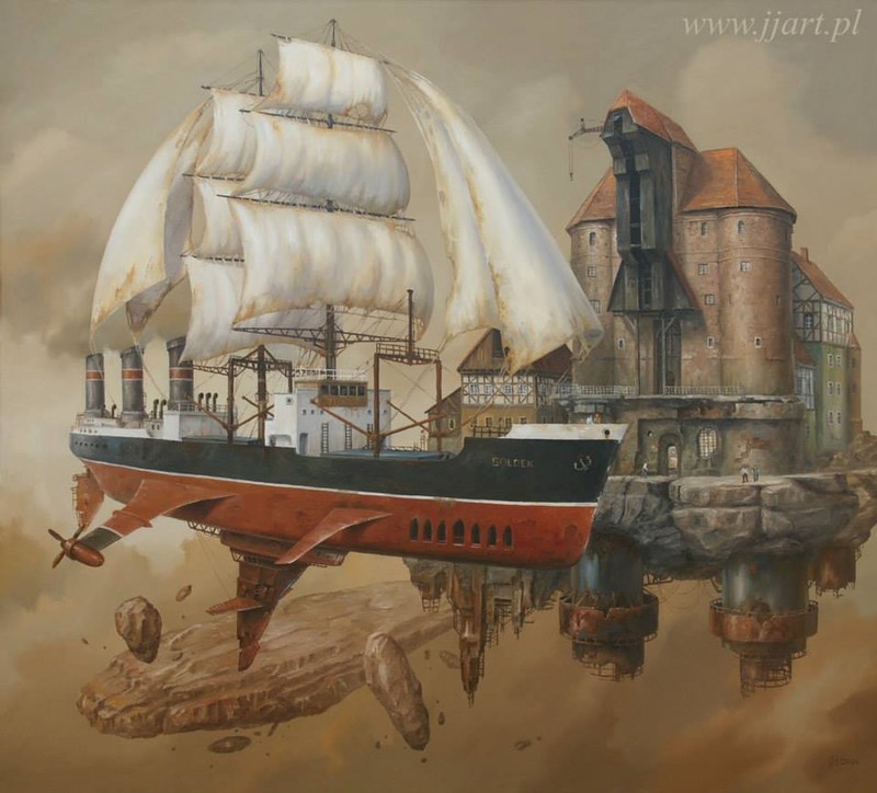 "Полёт фантазии" польского художника Ярослава Ясинковского () "Полёт фантазии" польского художника Ярослава Ясинковского