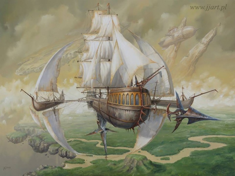 "Полёт фантазии" польского художника Ярослава Ясинковского () "Полёт фантазии" польского художника Ярослава Ясинковского