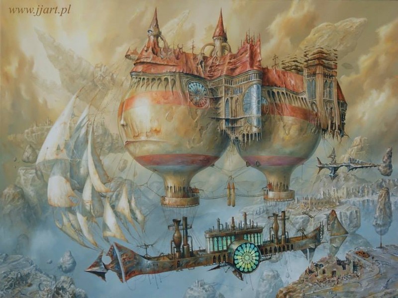 "Полёт фантазии" польского художника Ярослава Ясинковского () "Полёт фантазии" польского художника Ярослава Ясинковского