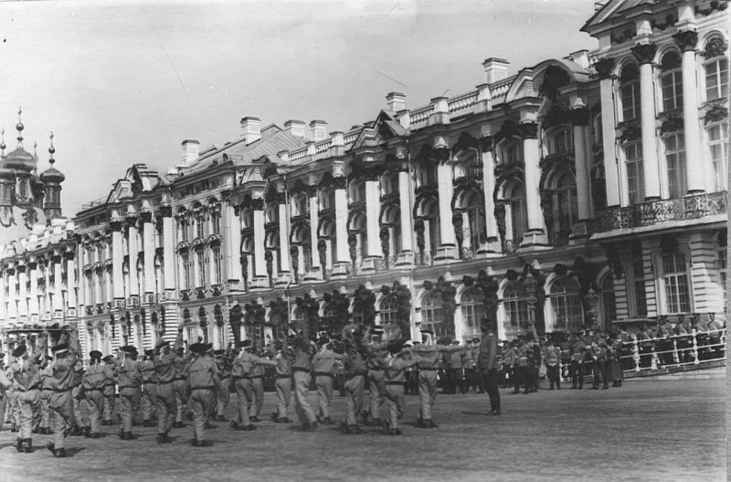 Смотр потешных 1-го народного класса военного строя и гимнастики имени цесаревича Алексея () Смотр потешных 1-го народного класса военного строя и гимнастики имени цесаревича Алексея