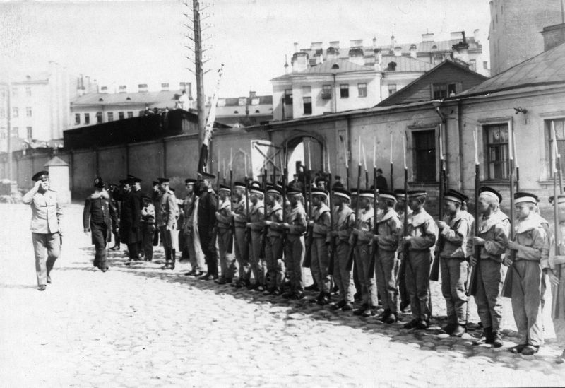 Смотр потешных 1-го народного класса военного строя и гимнастики имени цесаревича Алексея () Смотр потешных 1-го народного класса военного строя и гимнастики имени цесаревича Алексея