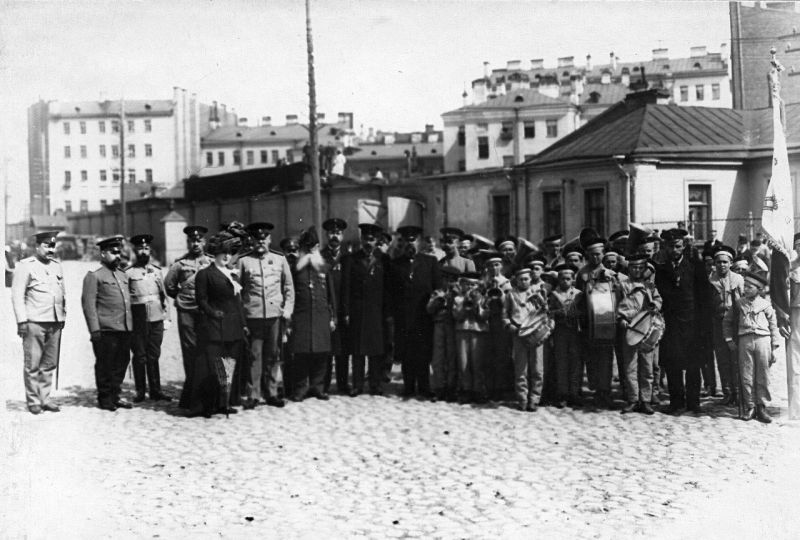 Смотр потешных 1-го народного класса военного строя и гимнастики имени цесаревича Алексея () Смотр потешных 1-го народного класса военного строя и гимнастики имени цесаревича Алексея