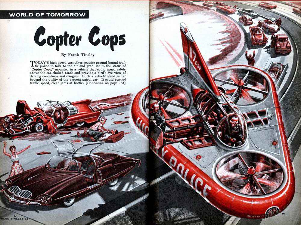 Военная и спасательная техника будущего - взгляд из 40-х - 50-х