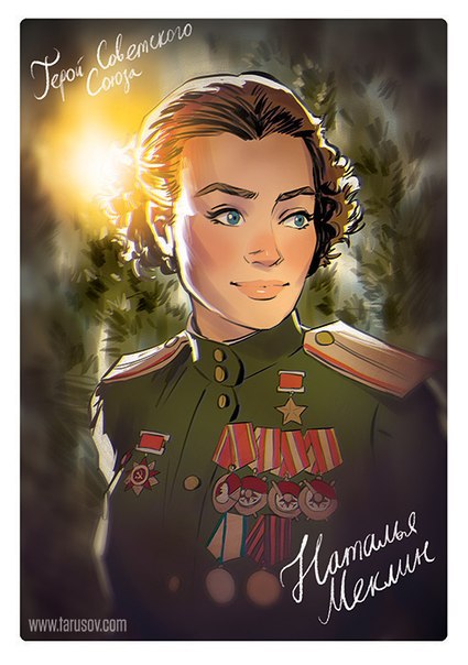 Художник изобразил женщин-героев Великой Отечественной в стиле «пин-ап»