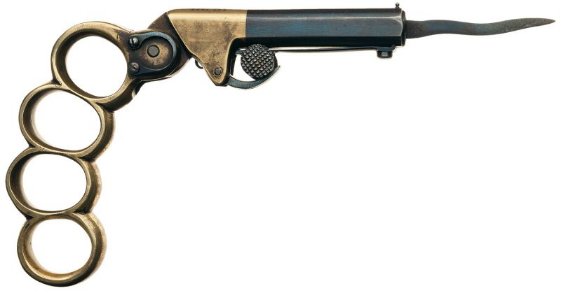 Капсюльный пистолет underhammer — кастет — кинжал () Капсюльный пистолет underhammer — кастет — кинжал