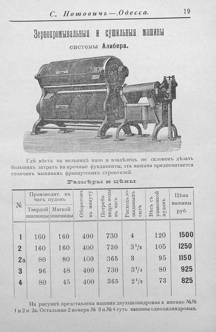 Прейскурант машиностроительного чугунно-литейного завода в одессе, 1902 г. часть 1