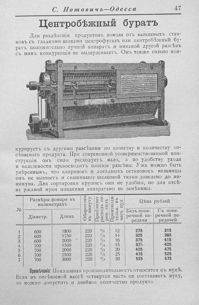 Прейскурант машиностроительного чугунно-литейного завода в одессе, 1902 г. часть 1