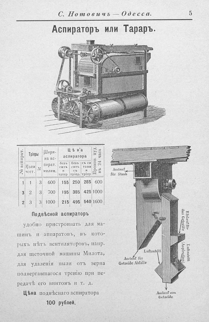 Прейскурант машиностроительного чугунно-литейного завода в одессе, 1902 г. часть 1
