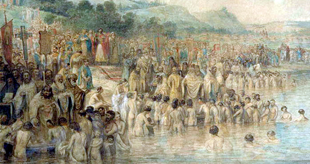 Украинцы и поляки о 3-5-кратном крещении руси