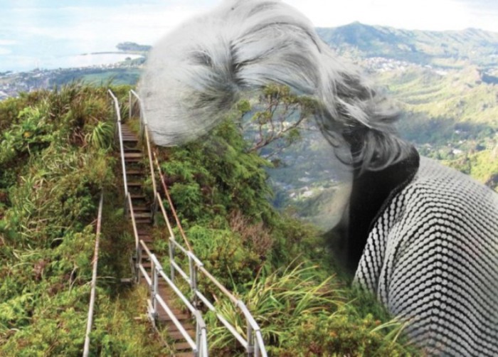 Цифровые коллажи, так похожие на кадры из фильмов 30-40-х годов: гармоничное сочетание природного ландшафта и человека