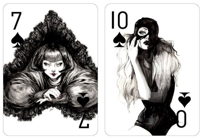Модные игральные карты. Автор иллюстраций: Конни Лим (Connie Lim).