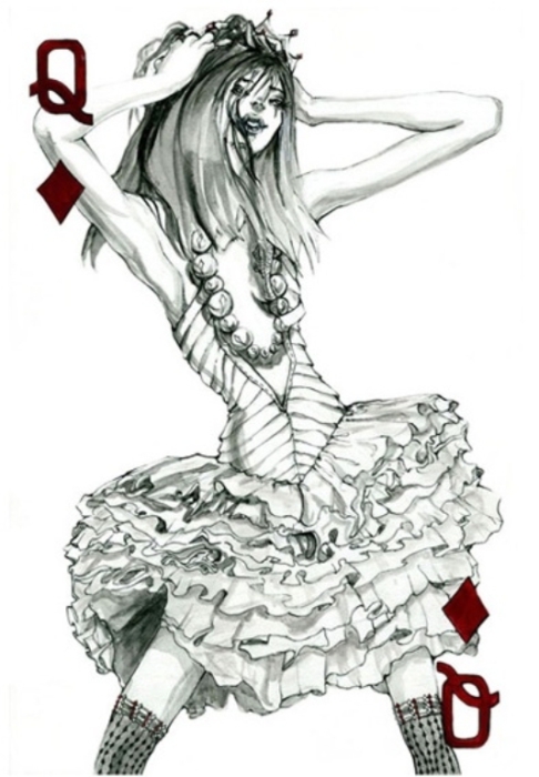 Королева бубен. Автор иллюстраций: Конни Лим (Connie Lim).