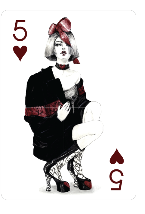 Червовая пятёрка. Автор иллюстраций: Конни Лим (Connie Lim).