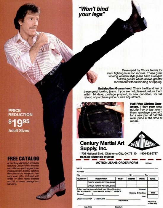 «Action Jeans» бренд Чака Нориса. «Action Jeans» бренд Чака Нориса.