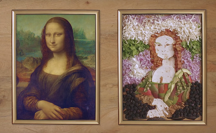 Копии 3 знаменитых живописных полотен современные художники и повара выложили... едой () Копии 3 знаменитых живописных полотен современные художники и повара выложили... едой