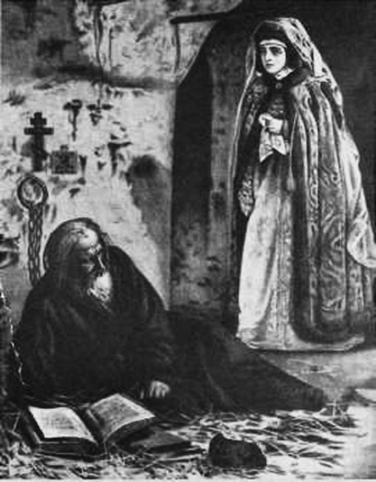 Боярыня Морозова навещает протопопа Аввакума. Миниатюра XIX века Боярыня Морозова навещает протопопа Аввакума. Миниатюра XIX века