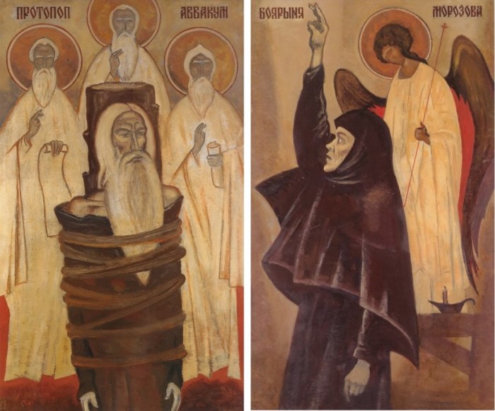 П. Оссовский. Фрагмент триптиха *Протопоп Аввакум – Боярыня Морозова* П. Оссовский. Фрагмент триптиха *Протопоп Аввакум – Боярыня Морозова*