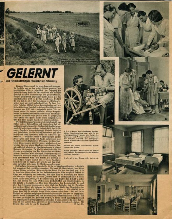 Дети, кухня, огород – три основных постулата школ, в которых готовили будущих жен для нацистов () Дети, кухня, огород – три основных постулата школ, в которых готовили будущих жен для нацистов