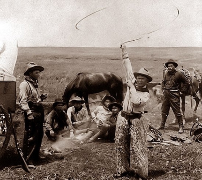 Трюки с лассо, Оклахома, 1905 Трюки с лассо, Оклахома, 1905