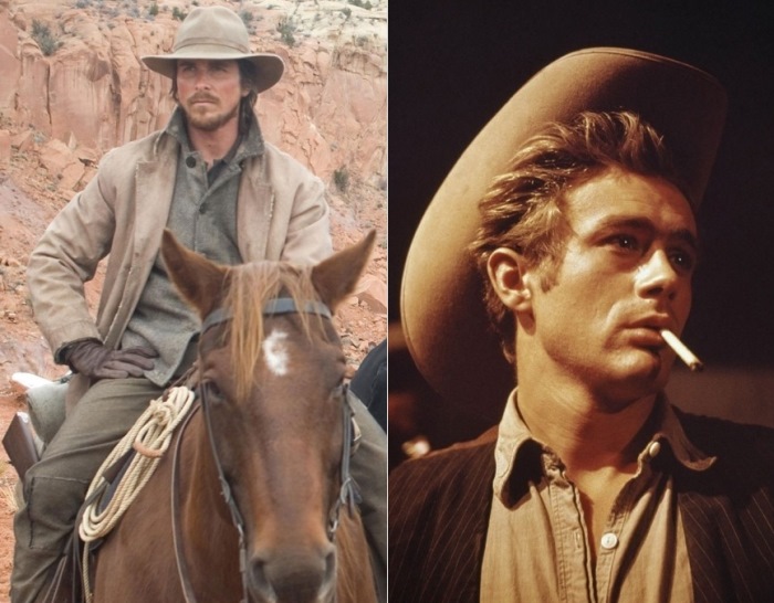 Знаменитые киноковбои Кристиан Бейл и Джеймс Дин Знаменитые киноковбои Кристиан Бейл и Джеймс Дин