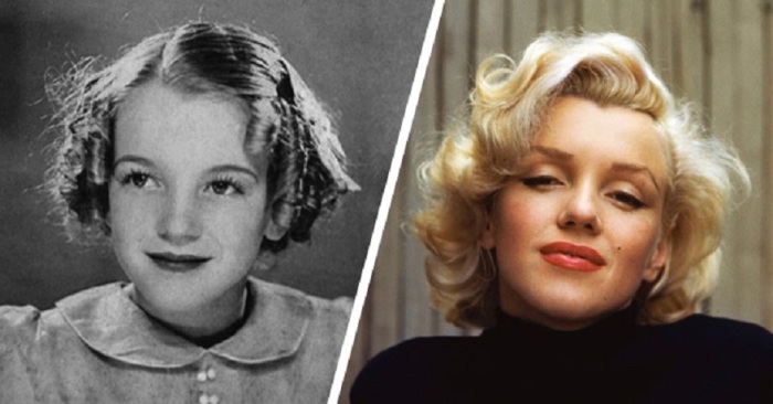 Мэрилин Монро на одной из своих первых фотосессий в 1935 году и спустя годы. Мэрилин Монро на одной из своих первых фотосессий в 1935 году и спустя годы.