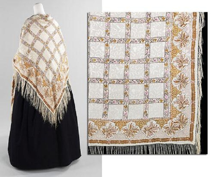 Французская шаль 1840-х годов. Французская шаль 1840-х годов.