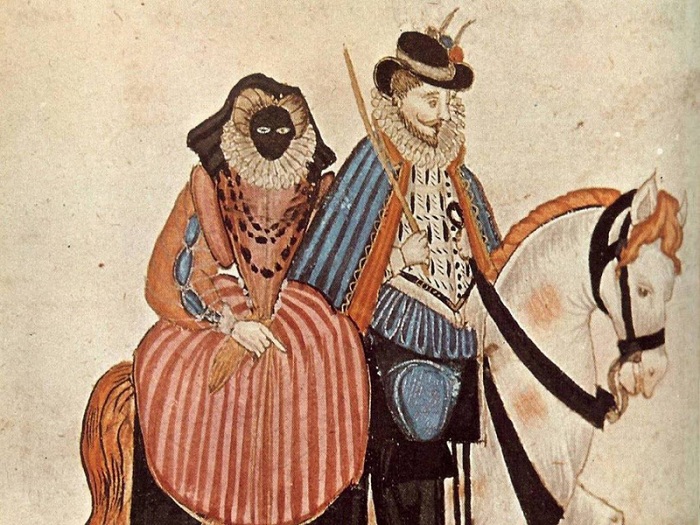 Маска, предотвращающая солнечный загар в 16 веке. Маска, предотвращающая солнечный загар в 16 веке.