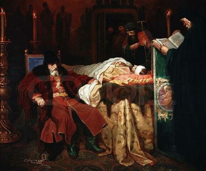 В. Шварц. Иван Грозный у тела убитого им сына, 1864 В. Шварц. Иван Грозный у тела убитого им сына, 1864