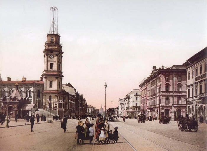 Невский проспект, 1896 год. Невский проспект, 1896 год.
