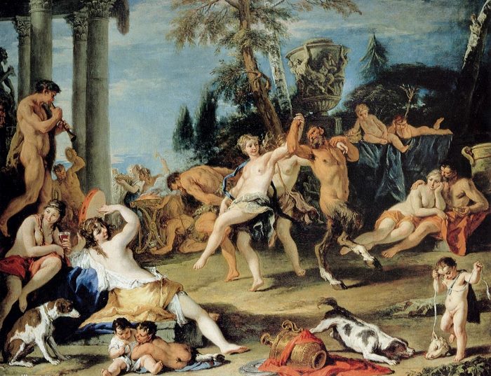 Себастьяно Риччи. Вакханалия в обществе Пана, 1716