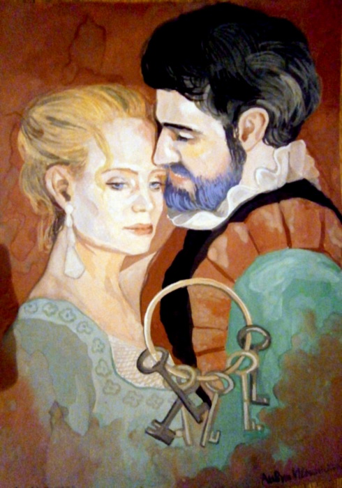 Иллюстрация к сказке о Синей Бороде Иллюстрация к сказке о Синей Бороде