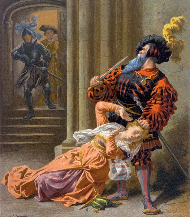 Иллюстрация к сказке о Синей Бороде Иллюстрация к сказке о Синей Бороде