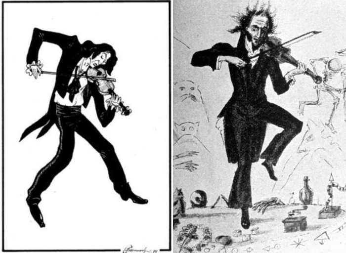 Карикатуры на Никколо Паганини Карикатуры на Никколо Паганини