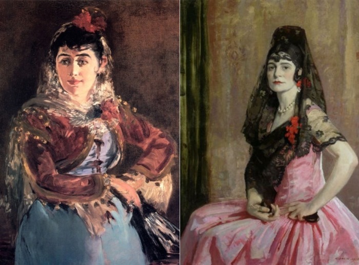 Слева – Эдуард Мане. Эмилия Амбр в роли Кармен. Справа – Ричард Джек. Портрет Кончиты Супервия в роли Кармен Слева – Эдуард Мане. Эмилия Амбр в роли Кармен. Справа – Ричард Джек. Портрет Кончиты Супервия в роли Кармен