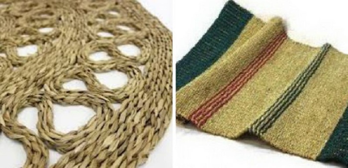 Плетёные коврики.