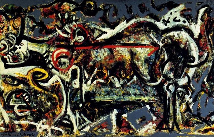 Волчица. Картина Джексона Поллока. Волчица. Картина Джексона Поллока.