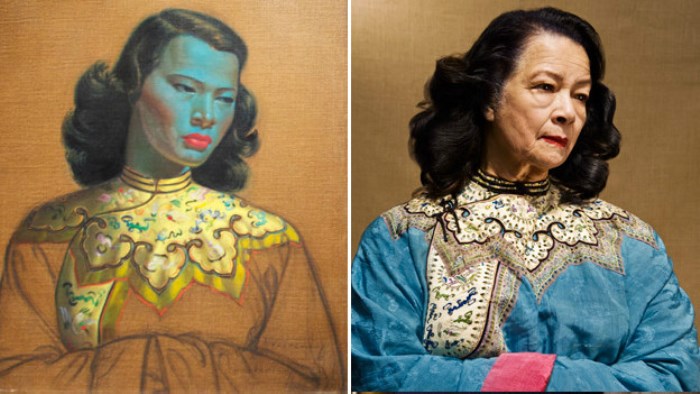 *Китаянка* (или *Зеленая леди*) Владимира Третчикова и модель, которая позировала художнику для этой картины – Моника Пон-су-сан *Китаянка* (или *Зеленая леди*) Владимира Третчикова и модель, которая позировала художнику для этой картины – Моника Пон-су-сан