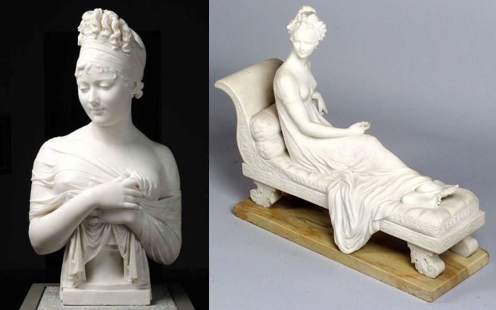 Скульптурные изображения мадам Рекамье