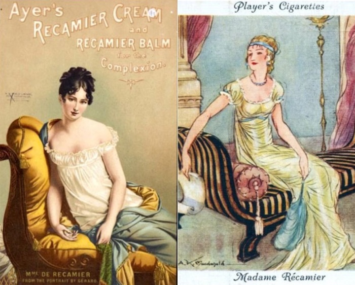 Начало ХХ в. Образ мадам Рекамье в рекламе косметического крема и сигарет